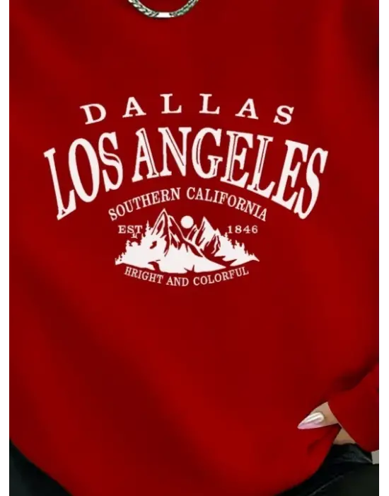 Kadın Uzun Kollu Bisiklet Yaka Viskon Iki Iplik Bluz