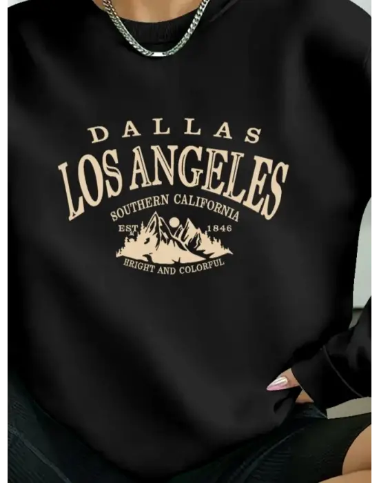 Kadın Uzun Kollu Bisiklet Yaka Viskon Iki Iplik Bluz