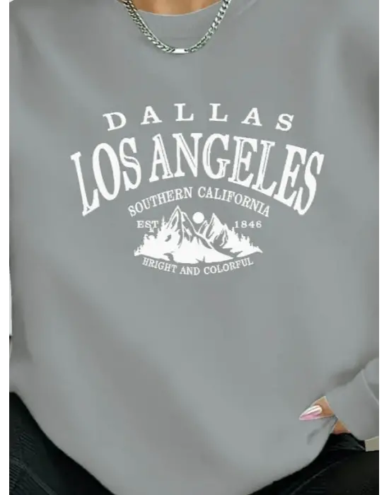 Kadın Uzun Kollu Bisiklet Yaka Viskon Iki Iplik Bluz