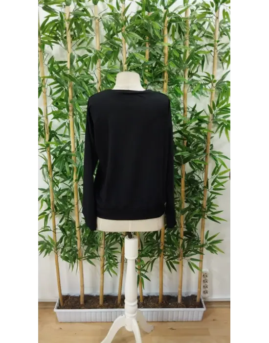 Omarı Zarif Kadın Viscon Bisiklet Yaka Bluz