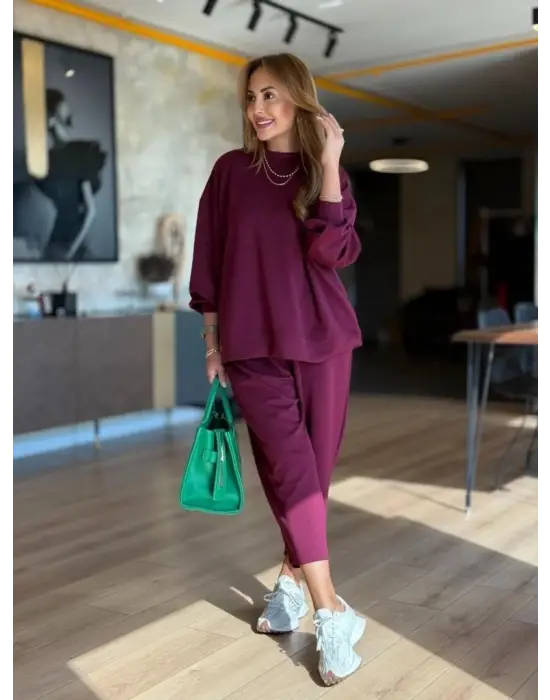 Zarif Kadın Mor İkili Takım