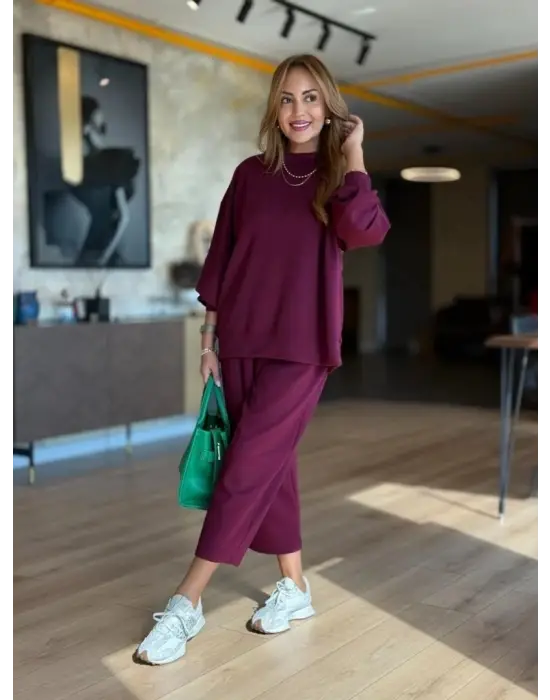 Zarif Kadın Mor İkili Takım