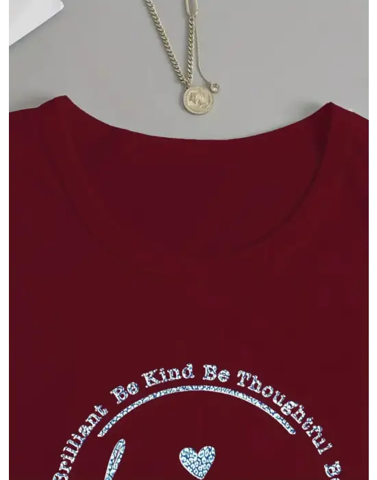 Kadın Uzun Kollu Bisiklet Yakabe Youdesenli Viskon Bluz