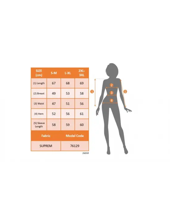 Kadın Uzun Kollu Bisiklet Yakalı Desenli Süprem Bluz