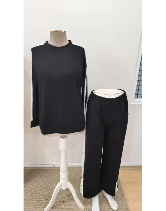 Modern İki İplik Bluz ve Pantolon Takımı