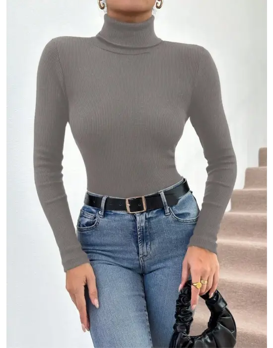 Kadın Uzun Kollu Boğazlı Kazak