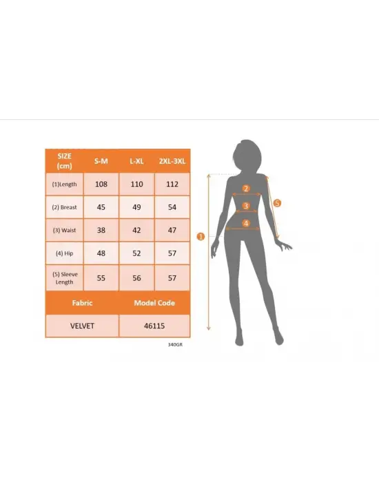 Kadın Uzun Kollu Bot Yaka Yanı Taş Detaylı Midi Kadife Elbise