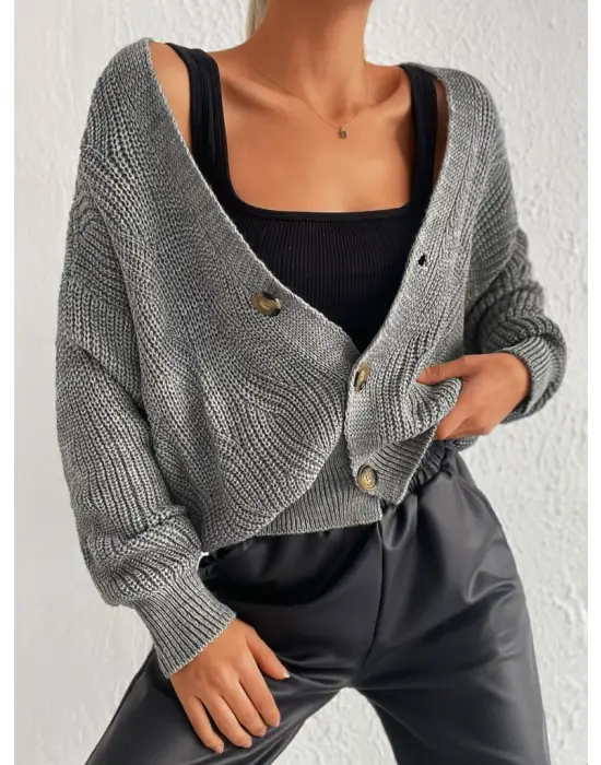 Kadın Modern Uzun Kollu Triko Hırka