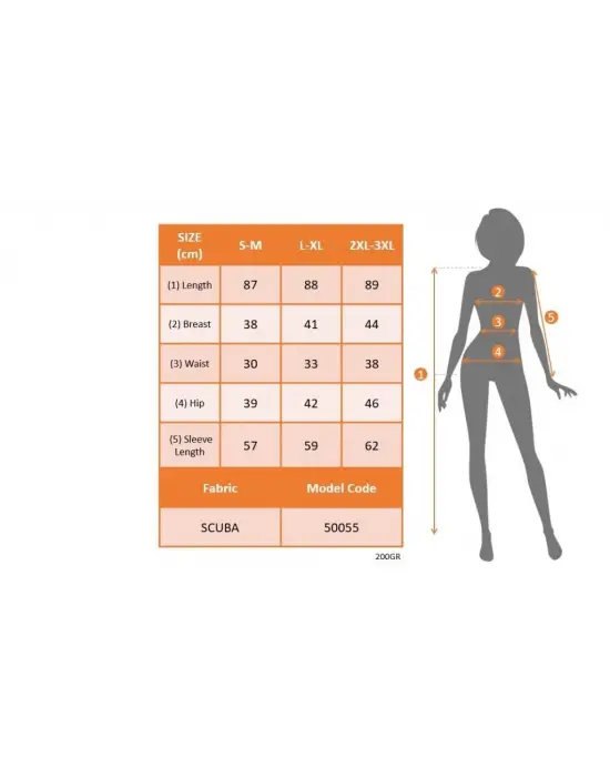 Kadın Uzun Kollu Göğüs Dekolte Detay Dalgıç Mini Elbise