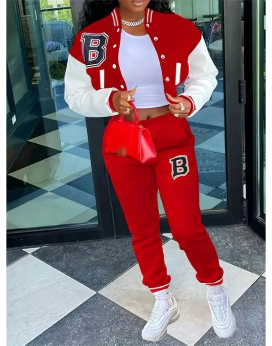 Kadın Uzun Kollu Hakim Yaka önden Düğmeli Ceket Pantolon şardonlu Iki Iplik Ikili Takım