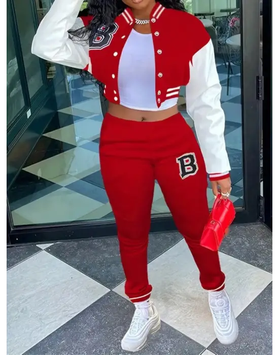 Kadın Uzun Kollu Hakim Yaka önden Düğmeli Ceket Pantolon şardonlu Iki Iplik Ikili Takım