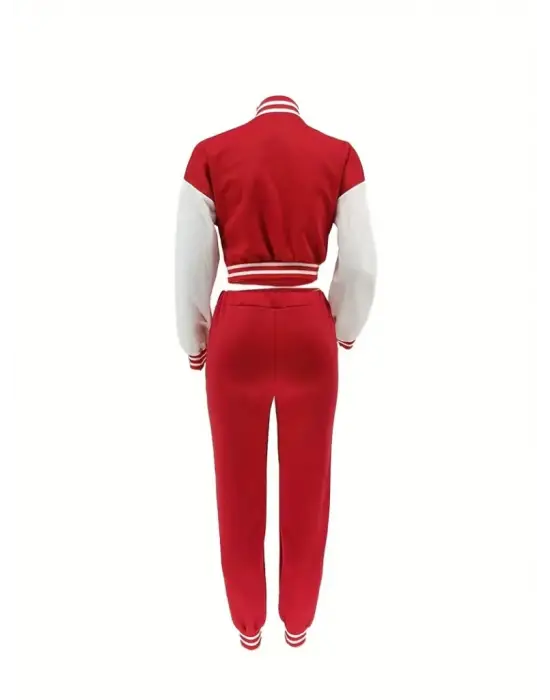 Kadın Uzun Kollu Hakim Yaka önden Düğmeli Ceket Pantolon şardonlu Iki Iplik Ikili Takım