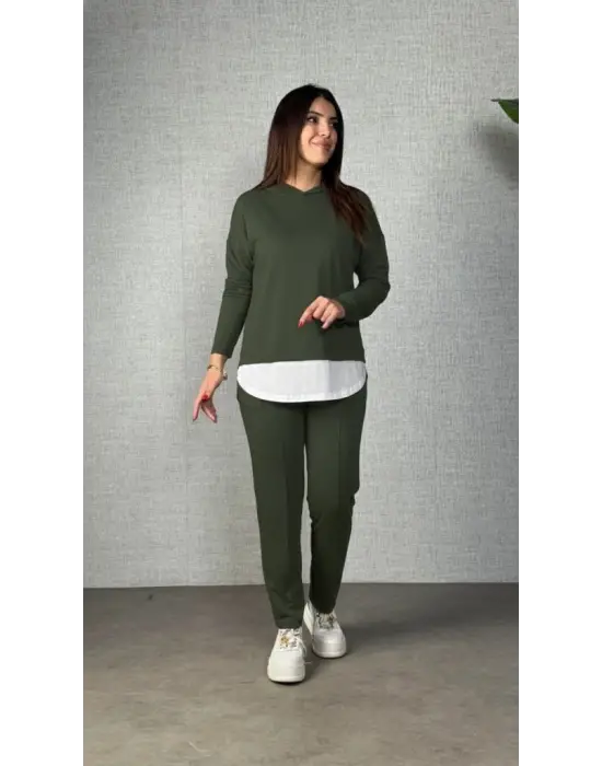 Modern Kadın İki İplik Bluz Ve Pantolon Takımı