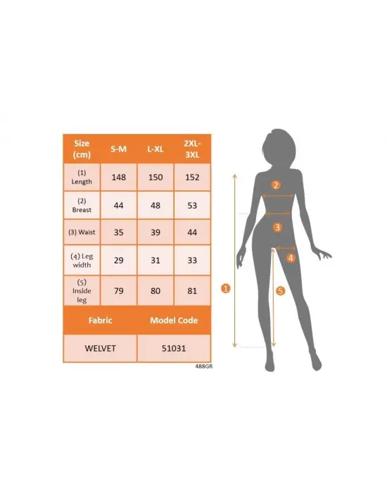 Kadın Uzun Kollu Kapşonlu Fermuarlı Kadife Tulum
