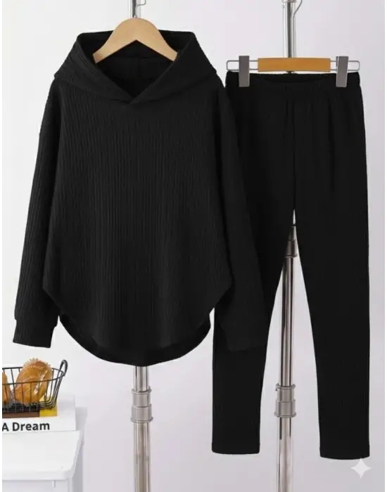 Modern Kadın Kapşonlu 2li Takım