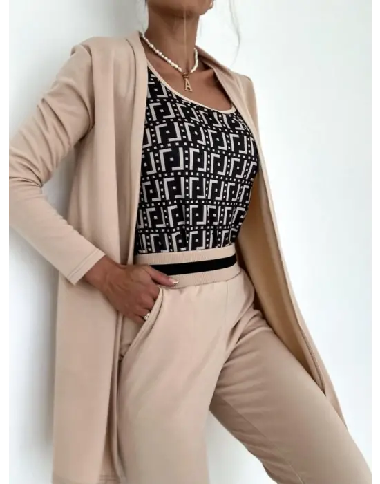 Kadın Uzun Kollu Krep Takım