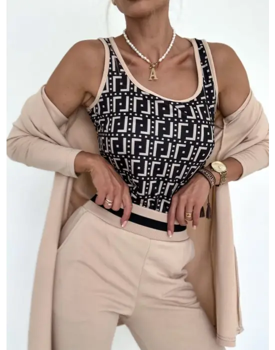 Kadın Uzun Kollu Krep Takım