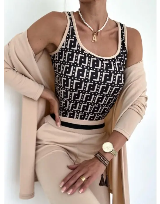 Kadın Uzun Kollu Krep Takım