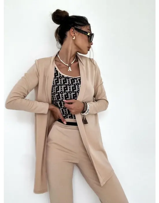 Kadın Uzun Kollu Krep Takım