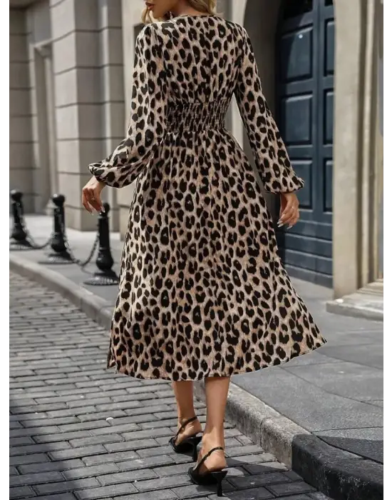 Otantik Kadın Midi Modal Elbise