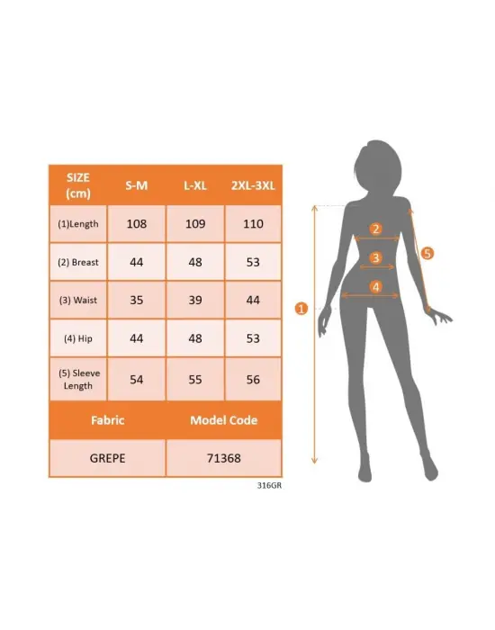 Kadın Uzun Kollu Kruvaze Yaka Janjan Krep Midi Elbise
