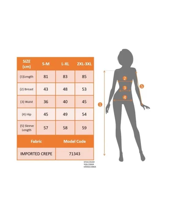 Kadın Uzun Kollu Kruvaze Yaka Mini Ithal Krep Elbise