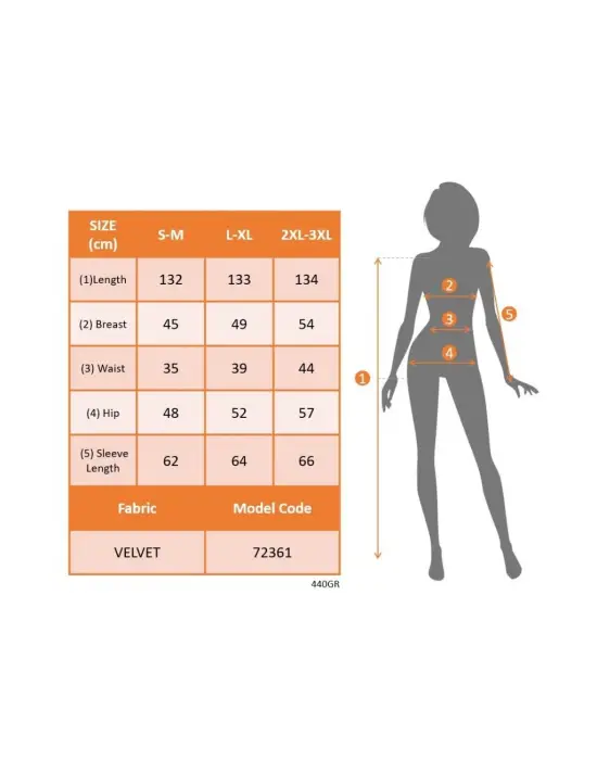 Kadın Uzun Kollu Kruvaze Yaka önünden çapraz Detaylı Uzun Kadife Elbise