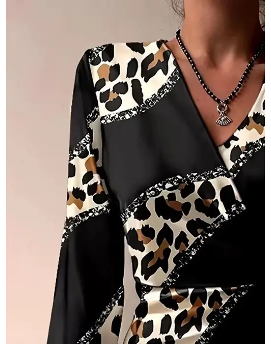 Asimetrik Detaylı Mini Modal Elbise