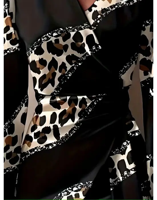 Asimetrik Detaylı Mini Modal Elbise