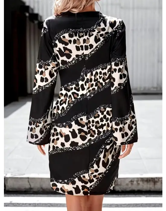 Asimetrik Detaylı Mini Modal Elbise