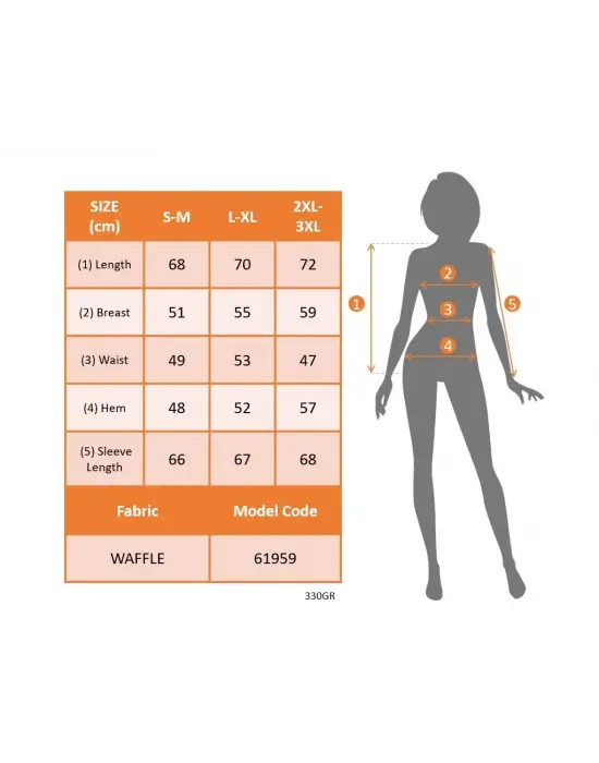 Kadın Uzun Kollu Leopar Yakalı Fermuarlı Waffle Bluz