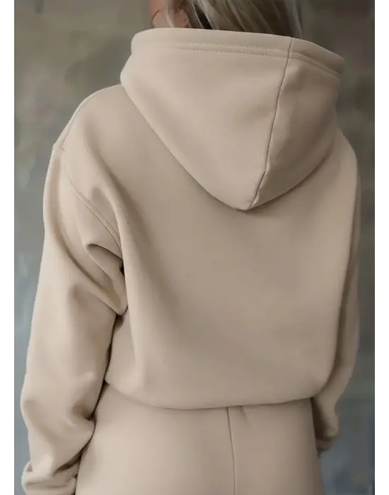 Kadın Uzun Kollu Nope Baskılı Beli Ribanalı Ikili Takım