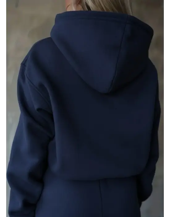 Kadın Uzun Kollu Nope Baskılı Beli Ribanalı Ikili Takım