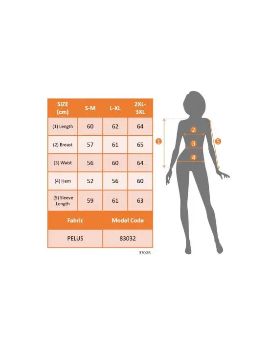 Kadın Uzun Kollu önden Fermuarlı Cepli Peluş Sweat