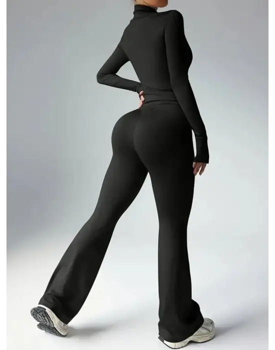 Şık Önden Fermuarlı Kadın Ikili Takım