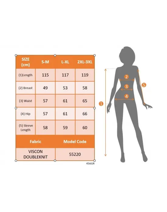 Kadın Uzun Kollu önden Fermuarlı Maxi Viskon Iki Iplik Elbise