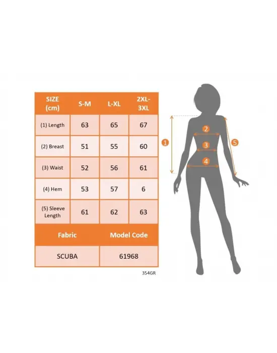 Kadın Uzun Kollu önü Açık Düğmeli Scuba Dalgıç Ceket