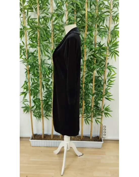 Kadın Uzun Kollu önü Açık Kolları Uzun Midi Ceket