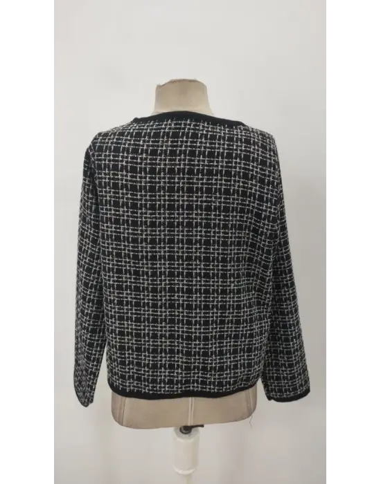 Kadın Uzun Kollu önü Açık şanel Kısa Ceket