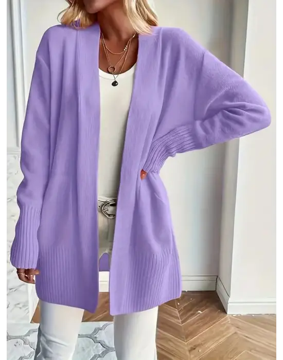 Kadın Uzun Kollu önü Açık Triko Hırka