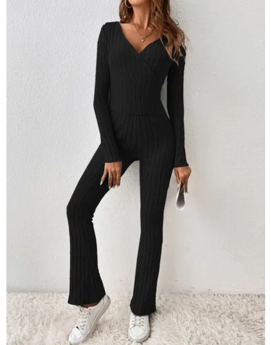 Kadın Uzun Kollu şardonlu Kaşkorse Ikili Takım