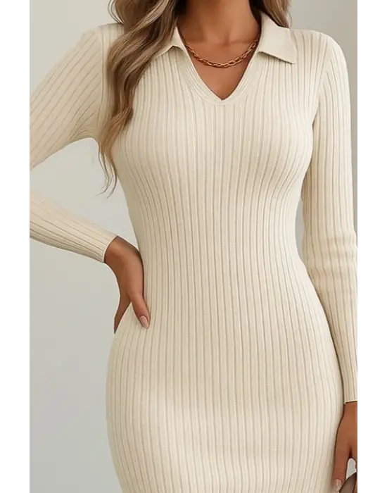 Kadın Uzun Kollu Triko Elbise
