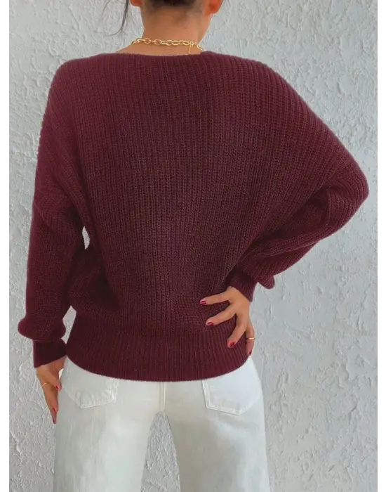 Kadın Uzun Kollu üç Düğmeli Triko Hırka