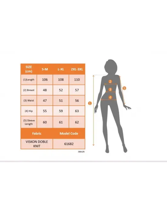 Kadın Uzun Kollu V Ribana Yakalı Yanlardan Yırtmaçlı Midi Viskon Iki Iplik Elbise