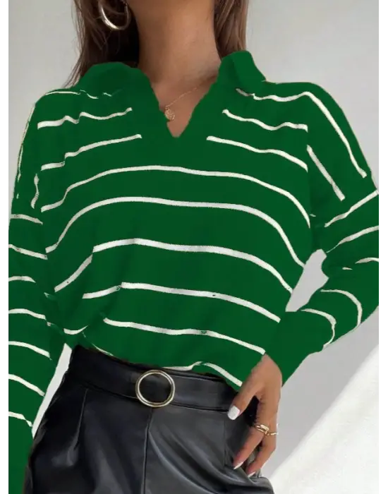 Omarı Şık ve Rahat Kadın Triko Bluz