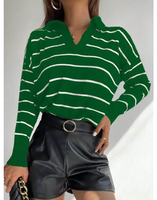 Omarı Şık ve Rahat Kadın Triko Bluz