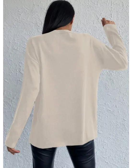 Kadın Uzun Kollu V Yaka Triko Bluz