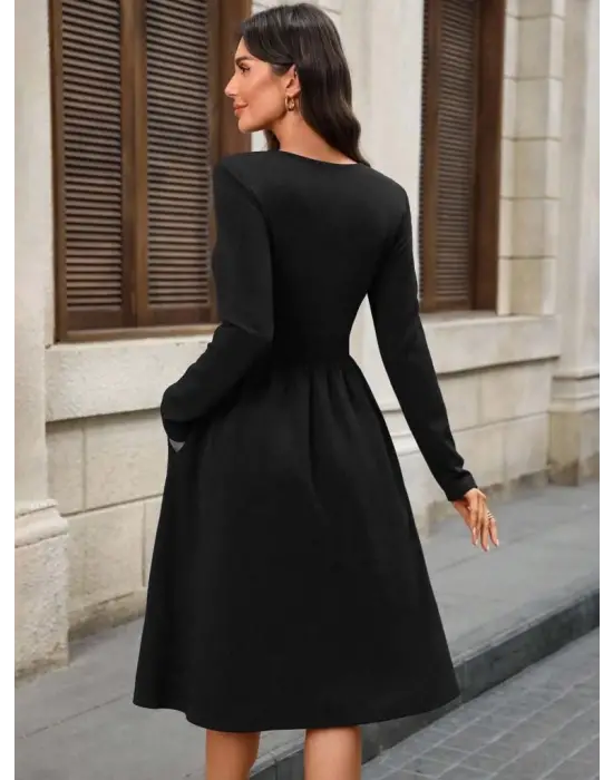 Kadın Ithal Krep Elbise