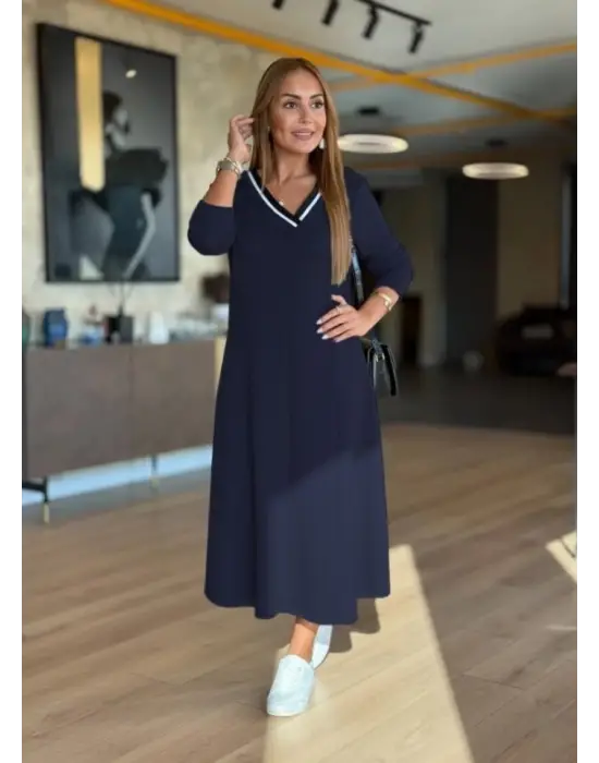 Çağla Yeşili Modal Elbise