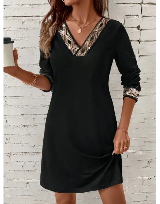 Göz Alıcı Mini İthal Krep Elbise